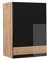 Vicco Hängeschrank Fame-Line, Schwarz-Eiche Hochglanz/Goldkraft Eiche, 50 cm