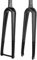 BUCKLOS Gravel 700C Karbonfaser-Rennrad-Gabel, QR 9 mm/100 x 12 mm Steckachse, 1-1/8 gewindeloses konisches Rohr, superleichte Fahrrad-Vorderradgabeln