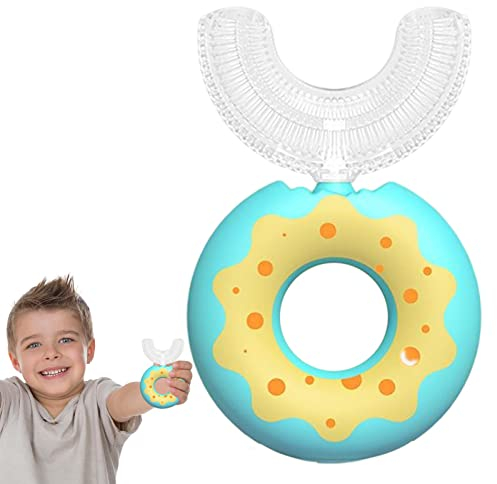 BAOK Kinderzahnbürste in U-Form,Kinderzahnbürsten in U-Form mit Silikonköpfen für Kleinkinder | 360°-Ganzmund-Zahnbürste mit Griff für Kinder ab 2 Jahren, süßer Stil
