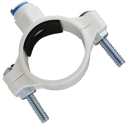 OSALADI Morsetto per Filtri dell'Acqua in Plastica Bianca, Sella di Scarico, Sella del Tubo di Scarico, Accessori di Montaggio, Pom di Plastica, 1 Pezzo
