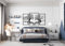 Outentin Moderne Wanddeko Wohnzimmer - Deko für Wohnzimmer Wand - 3d Wanbilder - Wandskulpturen - Große Wand Dekoration in Schwarz -Perfekt für schlafzimmer küche und büro - 90 x 52 cm (Kuss)