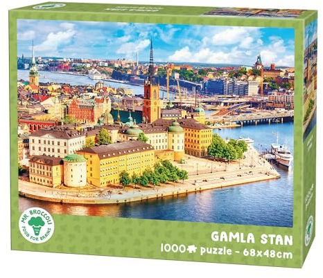 Mr. Broccoli Puzzle Gamla Stan Schweden 1000 Teile - Die Insel des Alten Zentrums Stockholm