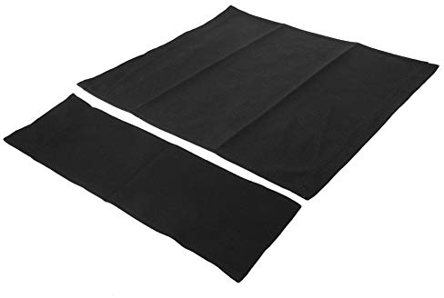 Wakects Ersatzsitztuch für Regiestuhl mit Rückenlehne, 2 Größen Filmstuhl Ersatz Leinwand Sitz und Rückenlehne Segeltuch Abdeckung,Holzstab (Black)