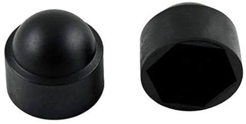 LogistSystem Sechskant Schutzkappen für Schrauben M16 für Schlüssel 24 - Abdeckkappen für Schrauben Schwarz aus Kunststoff PE - Langlebige Abdeckkappen für Muttern Schraubenkopf Endkappen