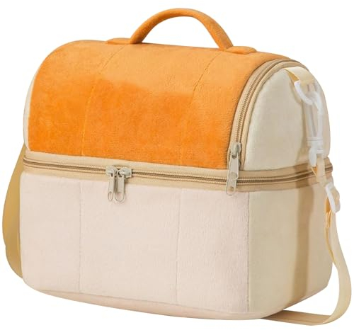 Wesoke Bolsa de almuerzo aislada para Mujeres y Hombres, Bolsa de Asas Reutilizable para Refrigerador de Almuerzo para Adultos, Refrigerador de dos pisos, Fiambrera a prueba de fugas para Trabajo