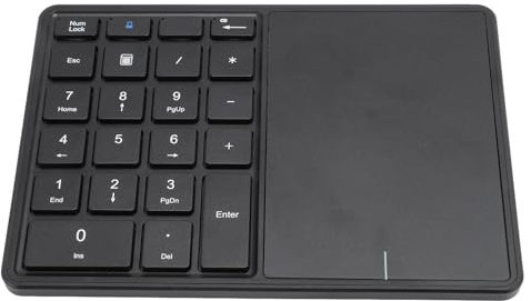 VBESTLIFE Teclado Numérico Inalámbrico, Bluetooth 4.2 y Teclado Numérico Inalámbrico de Modos Duales 2.4G con Panel Táctil, 22 Teclas, para Computadora Portátil, PC, Computadora de (Black)