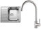 BLANCO Tipo 45 S Mini 516524 Évier de Cuisine Acier Inoxydable Finition Naturelle 1 Pièce & GRIFEMA G4008, Robinet de Cuisine ColdStart, Mitigeur Chaud et Froid à Poignée Unique