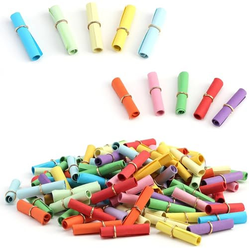 DHWEKU Lose Tombola,200 Stück Bunt Gemischt Tombola Lose, Lose zum Selber Beschriften, Bunte Kleine Zettel Beschriften, Leer Tombola Lose, für Kindergeburtstag, Jubiläum, Valentinstag