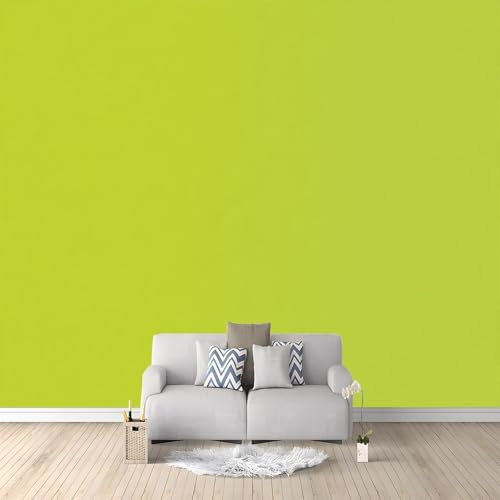 Fototapete Einfarbiger Hintergrund Lindgrün 350x256 cm Wandtapete, Vliestapete Fotoposter Wandbild, Moderne Wanddeko, für Schlafzimmer Wohnzimmer Kinderzimmer, Panorama 3D Effekt