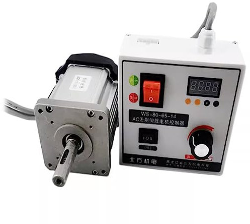 Servomotor-Kit, 220 V bürstenloser Gleichstrom mit Drehzahlregler – ideal für Holzbearbeitungsdrehmaschine und Riemenperlenmaschine (800 W Kit)