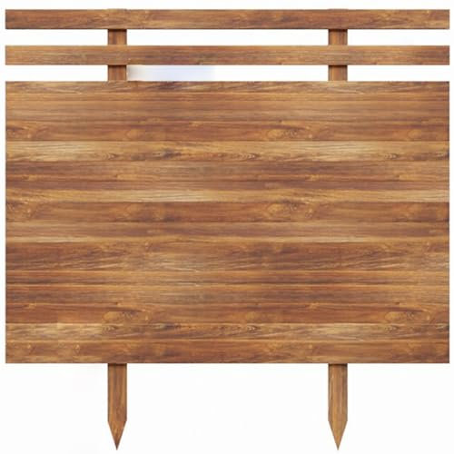 ZXHKZDX Clôture De Jardin en Bois, Décoratif D'Extérieur Barrières, Chiens, Lapins Bordure Palissade, Souterrain Cloison De Séparation pour Patio De Cour(Brown,100X100(80) X2cm)