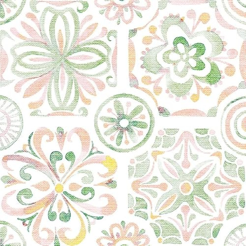 20 Servietten Muster Florale Gemoetrie als Tischdeko. Papierservietten mit Motiv. Auch für Decoupage und Serviettentechnik 33x33cm