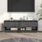 AJJHUUKI Outdoor-Möbel-TV-Schrank Grau 110,5x34x40 cm Massivholz Kiefer Möbel