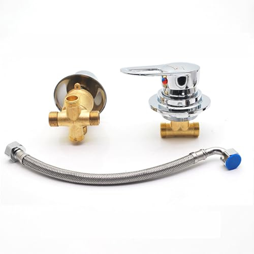 2/3/4/5 Vie Rubinetto Doccia Miscelatore Acqua Fredda E Calda In Due Parti Doppio Supporto Controllo Tipo Rotante Fisso (Filo 4 Vie)