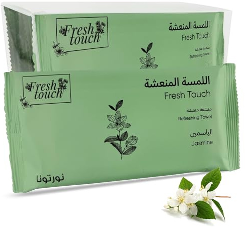 G4GADGET Luxuriöse Einweg-Handtücher, erfrischende Handtücher, Jasminduft, 25 cm x 25 cm, Handtücher für Hände und Gesicht, heiße und kalte Verwendung, ideal für Reisen, Restaurants, Hotels, Camping,