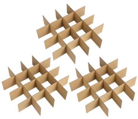 Tempnap 18 StüCk Karton TrennwäNde Aus Pappe Fachteiler FüR Umzugskartons Wiederverwendbare Verpackungstrennsysteme Zum Schutz Zerbrechlicher GegenstäNde 33.5 X 8 X 0.3 Cm