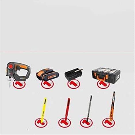 Electric Jig Saw Woodworking Jig Saw High Speed Electric Saw Cutting Metal Wood Cutting Machine Multifunctional Electric Saw(One Battery)