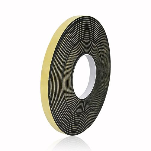 TIHNY ruban mousse EVA 1 mm x 10 mm x 10 m, bande d’étanchéité autocollante