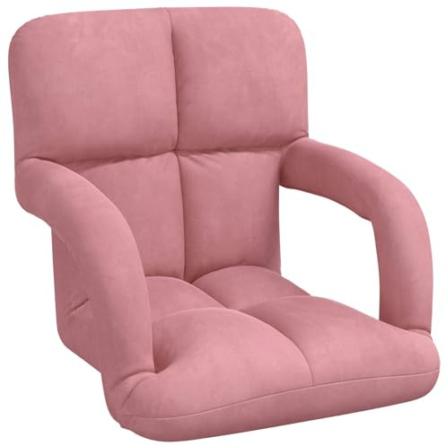 vidaXL Verstellbarer Fußsessel Rosa Samt, Verstellbare, rechteckige, Moderne Ruhepositionen, bequemer Sessel für drinnen, tolle Sitzlösungen