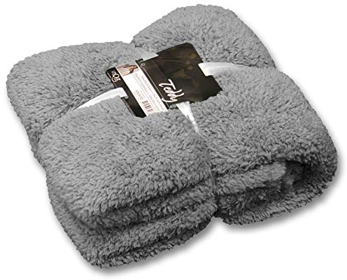 Kuscheldecke/Plaid Teddy Grau 150 x 200 cm