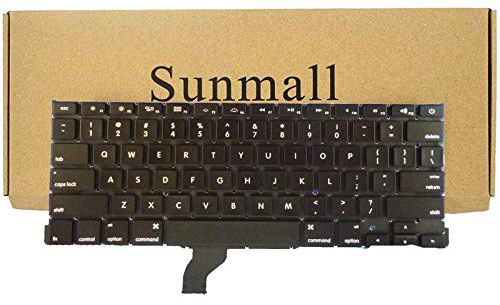 SUNMALL Replacement Keyboard without Backlit and Frame for Apple MacBook Pro A1502 13 2013-2015 Retina series Black US Layout, Compatible with part numbers ME864 ME865 ME866(6 Months Warranty)