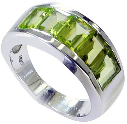 55Carat Natürlicher grüner Peridot Ring für Herren, fetter August-Geburtsstein, handgefertigt, Größe 4, 5, 6, 7, 8, 9, 10, 11, 12, Sterlingsilber, Edelstein, Silber, Peridot, Strass