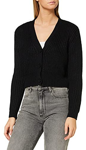 Urban Classics Women's Ladies Short Cardigan, Black (Black 00007), L UK