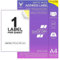 1 Labels Per A4 Sheet, 50 Sheets 50 Sticky Label, Printable Sticker Paper, iSOUL Matte Self Adhesive Address Mailing, Shipping, Postage, Laser & Inkjet Printer Compatible [Quickdry]