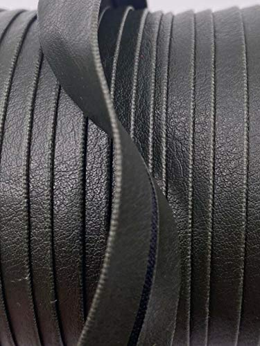 Slantastoffe Schrägband Lederoptik Kantenband Besatz 20 mm Breite (Army, 2m)