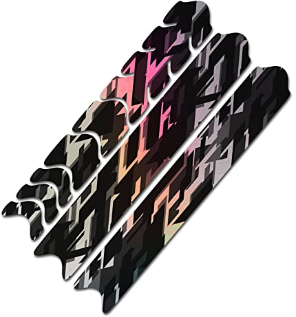 AlphaShield Fahrrad Rahmenschutz Kettenstreben Schutz Folie Aufkleber Rahmen Schutz Carbon MTB BMX Lackschutz Folie R161 (20 Future Hologramm)