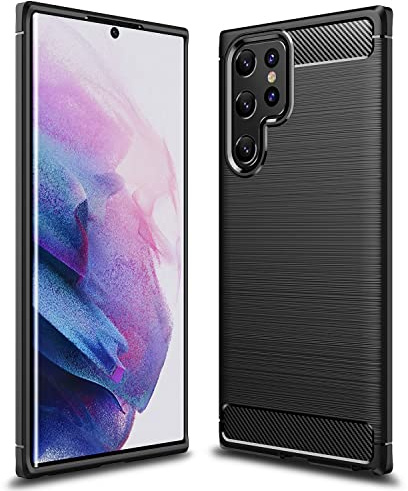 NALIA Silikonhülle für Samsung Galaxy S22 Ultra - Matt - Hülle, Schwarz | Spider-Web Innenstruktur dämpft Stürze, Wärmeableitung beim Laden, Erhöhte Kamera- und Displaykanten, VORTEX