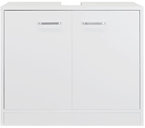 Waschbeckenunterschrank 'LUNA' polarweiß matt 2-türig, 63x29x55cm