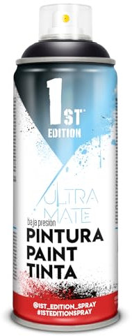 1ST EDITION Peinture en spray 520 cc / 300 ml mate noire absolue Réf 641
