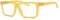 Eyekepper Oversized Reading Glasses Square Large Frame Readers for Men and Women - Yellow +1.50