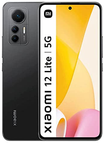 Xiaomi 12 Lite 5G Smartphone 8GB/128GB 6,55 Display 4300mAh 67W Fast Charging (Black) (Reconditionné)
