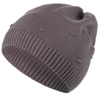 Sterntaler GOTS Strickmütze Punkte - Babymütze aus Baumwolle (Bio) - anschmiegsame Mädchen Beanie Mütze mit Noppenmuster - Baby und Kinder Übergangsmütze, flieder, Größe 51