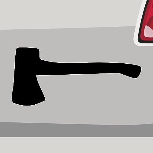 Stickerfreaks Axt Aufkleber Feuerwehr Sticker Wikinger Holz Beil Wald Auto Bike Decal Vinyl Aufkleber Größe: 120x54cm (XXXL) | Farbe: 64-neongrün | Feuerwehr Sticker Kleber Deko Tuning Auto-Folie