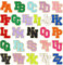 Morcheiong 52 Stück selbstklebende Chenille-Buchstabenflicken A-Z, Buchstaben zum Aufbügeln für selbstgemachte Kleidung, Stoffe, Schuhe, Taschen (mehrfarbig)