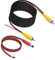 MEIRIYFA Backup Kamera RCA Video Kabel, Fahrzeug Auto Reverse Rückfahrkamera Video AV Verlängerungskabel RCA Stecker zu Stecker mit Erkennungs Trigger Draht doppelt abgeschirmt (6M)