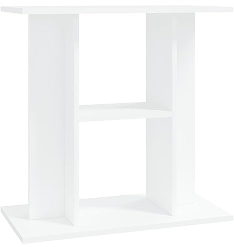 Gecheer Aquariumständer Aquariumregal Aquariumschrank Mit 3 Ablagen Aquarienunterschrank Aquarium Unterschrank Aquarienschrank 60 x 30 x 60 cm (B x T x H) Holzwerkstoff Weiß