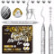 EFNHJF5 12 Stück Silber Metallic Marker Stifte,Metallic Stifte Dünn 0.5-3.0 mm Dual Tip Set für Fotoalbum,Gästebuch,Osterdekoration,Glas,Keramik,Steinmalerei, Bastelsachen (Silber)