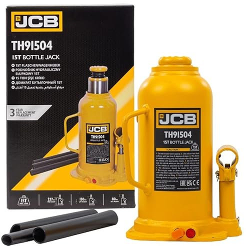 JCB Flaschenheber 15t mit Ventil, für LKW, Nutzfahrzeug, Auto, Hydraulic Jack, 20000 kg Tragfähigkeit