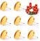 Dulov 8 Stück Adventskranz Kerzenhalter, Metall Kerzenständer, Kerzenteller Kerzenstecker mit Dorn, Adventskerzenhalter für Advent Weihnachten Tisch Deko (Glod.8cm)