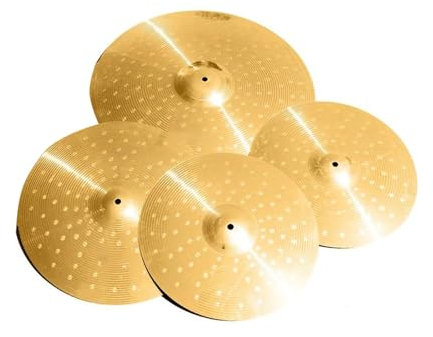 Platillo Tipo Crash Platillo De Latón Para Batería, Instrumento Musical De Percusión Dorado, 14/16/18/20 Pulgadas
