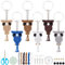 FREEBLOSS 6 Set DIY Makramee Eulen Set Makramee Eulen Schlüsselanhänger Makramee Set Für Anfänger Nylonschnur Makramee Eulen Schlüsselanhänger Anhänger DIY Makramee Schlüsselanhänger Set