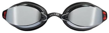 Huub Brownlee 2 Custom Air Swimming Goggles, Black/Red + Light Smoke Mirror