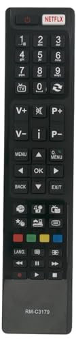 VINABTY RM-C3179 Sustitución del Mando a Distancia Apto para JVC Smart LED TV LT48VN7OP LT48VU83A LT49VF53A LT49VF53B LT49VU83A LT50C750 LT55VU83A LT-43VU83A LT-48VU83A LT-49VF53A LT-49VU83A