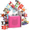 Xozoyo House Shelf for Tonie Shelf,Tonies Storage with 40-50Pcs Adhesive Metal Plate for Creative Tonie Box Magnetic Shelf for Tonie Figures,Characters, Shelf for Kids