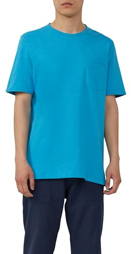 s.Oliver Flammgarn-T-Shirt mit Brusttasche und offenen Kanten