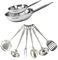 Fackelmann 9439650 Set 2 poêles de 20 et 28 cm inox 18/8 et 6 ustensiles inox, Poêle tous feux, Poêle induction, Poêle sans PFAS, Manche riveté, Inox, 20 et 28 cm